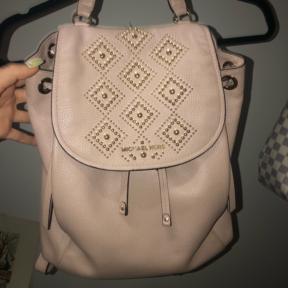 Michael Kors Pink Studded Backpack